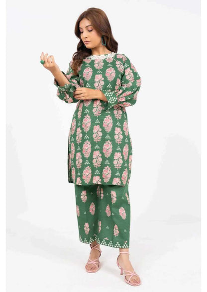 Forest Green | Al-Karam 2pc Unstitched Khaddar Suit