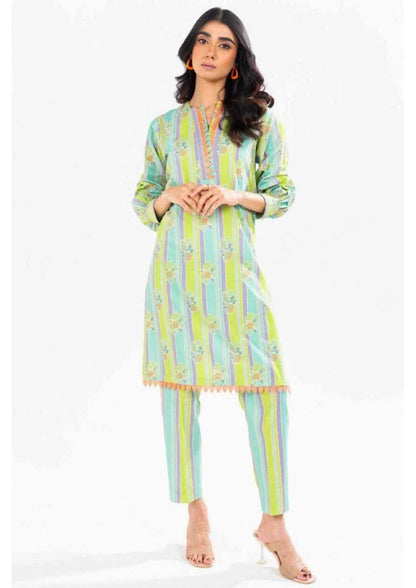 Bright Green | Al-Karam 2pc Unstitched Khaddar Suit