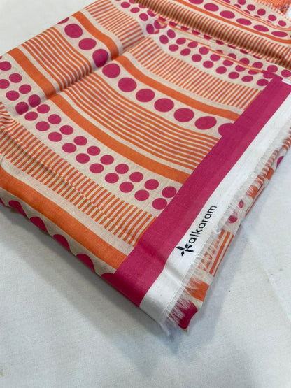 Light Orange | Al-Karam 2pc Unstitched Lawn Suit