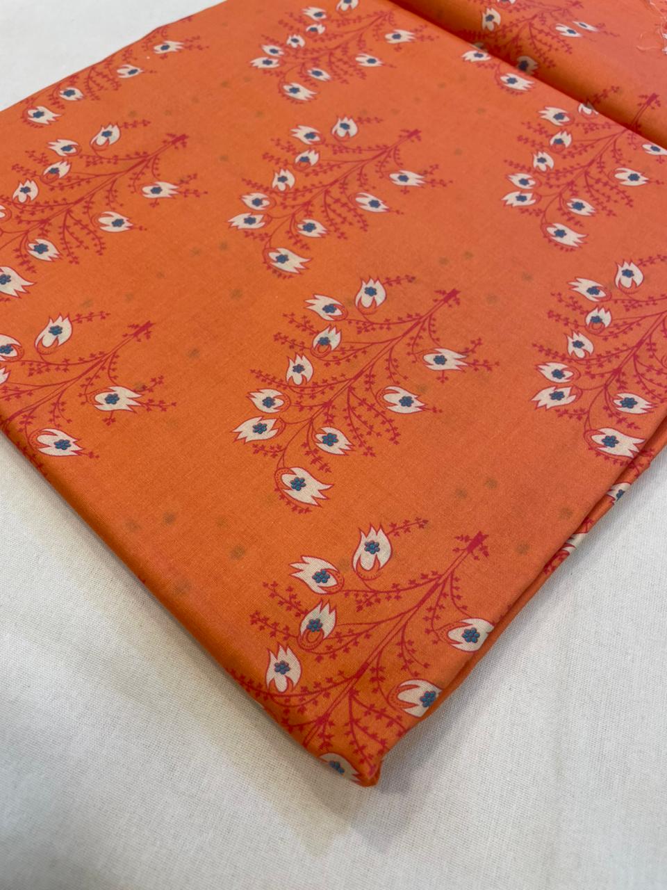 Light Orange | Al-Karam 2pc Unstitched Lawn Suit