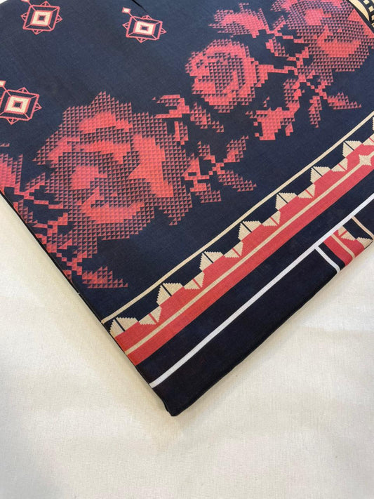 Black | Al-Karam 2pc Unstitched Lawn Suit