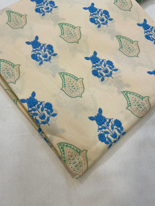 Blue | Al-Karam 2pc Unstitched Lawn Suit