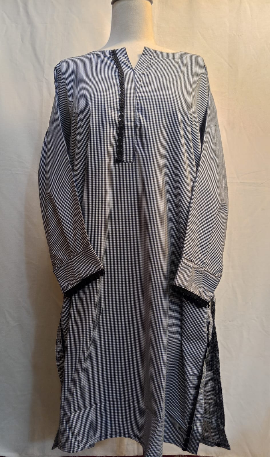 Stitched Collection 1-Piece | Check Black