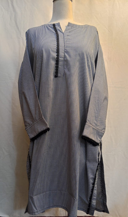 Stitched Collection 1-Piece | Check Black