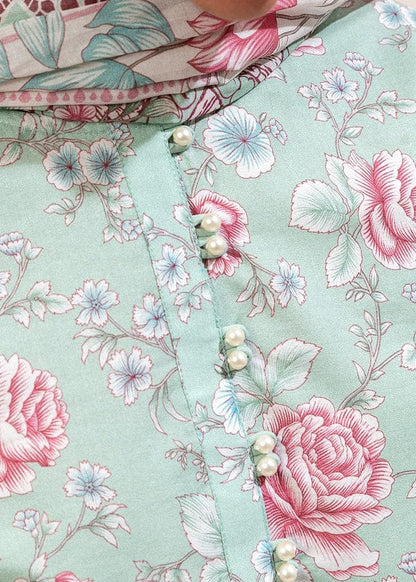 BeechTree 3 PIECE PRINTED LAWN SUIT-SCARLET MIST (UNSTITCHED)