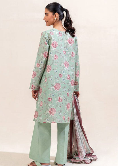BeechTree 3 PIECE PRINTED LAWN SUIT-SCARLET MIST (UNSTITCHED)