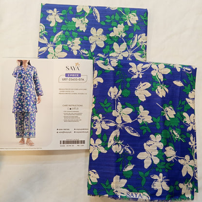 Blue | Saya 2PC Unstitched Lawn Suit