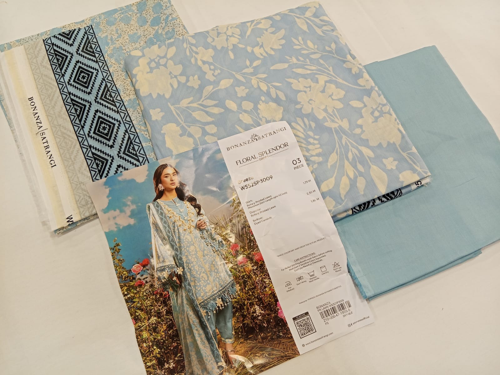 Bonanza Satrangi 3pc Unstitched Lawn Suit