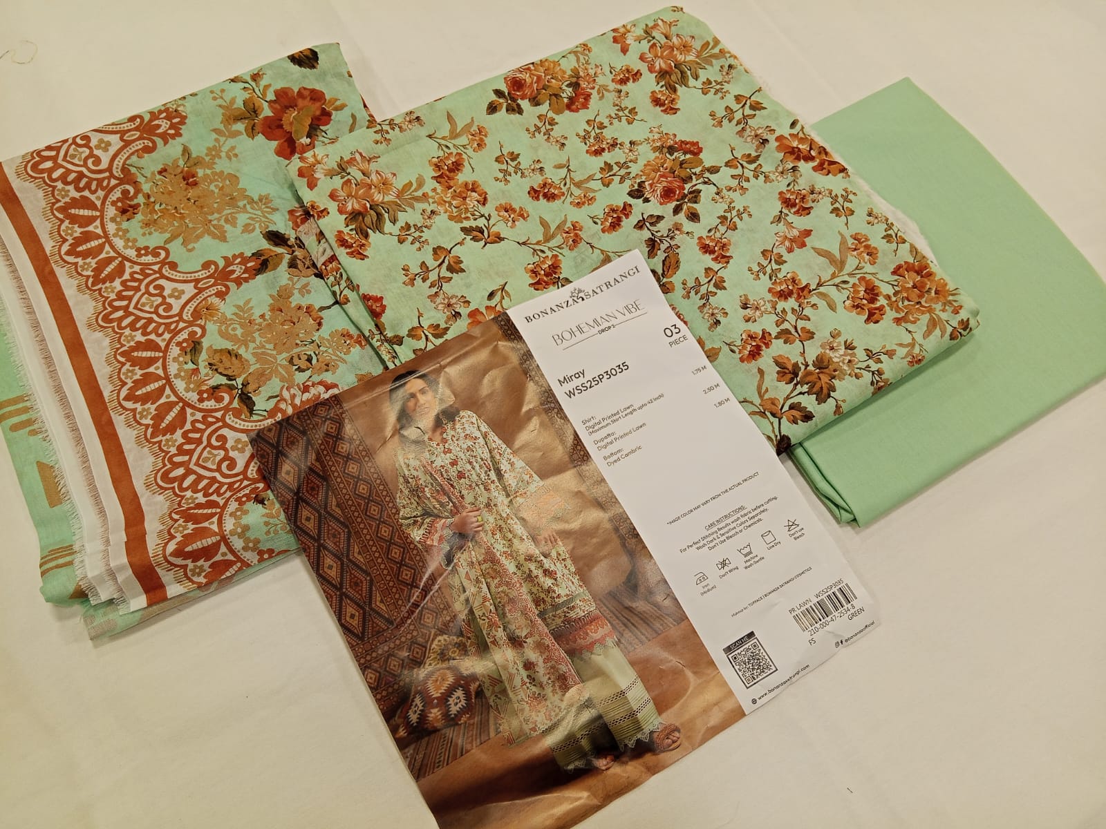 Bonanza Satrangi 3pc Unstitched Lawn Suit