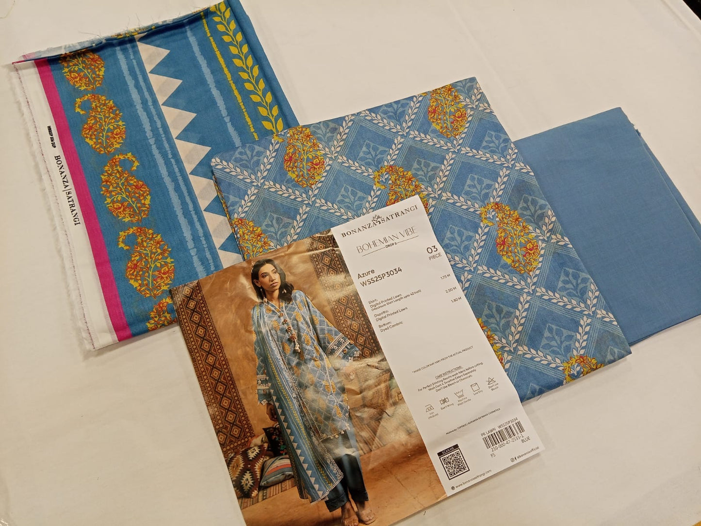 Bonanza Satrangi 3pc Unstitched Lawn Suit