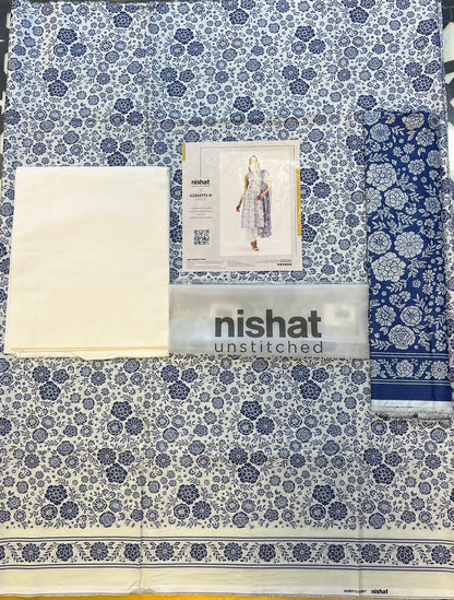 Nisha By Nishat 3pc Unstitched Lawn
