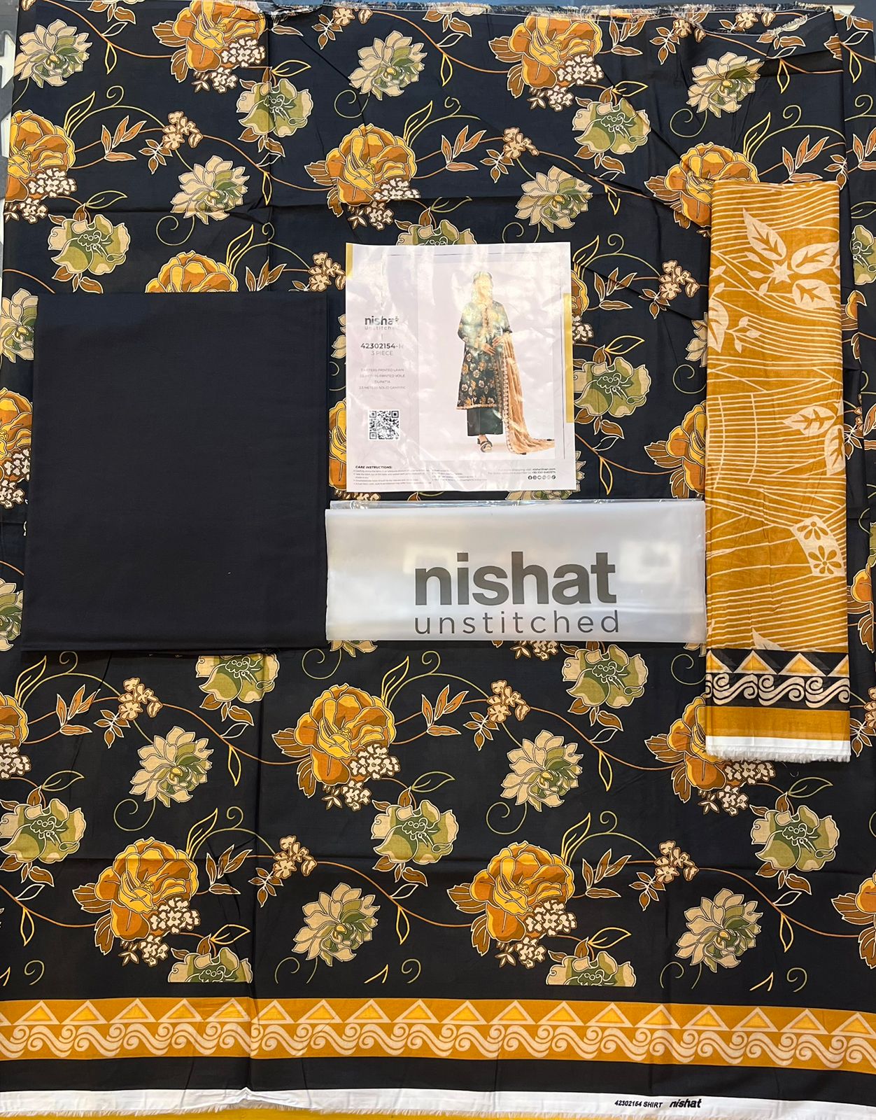 Nisha By Nishat 3pc Unstitched Lawn