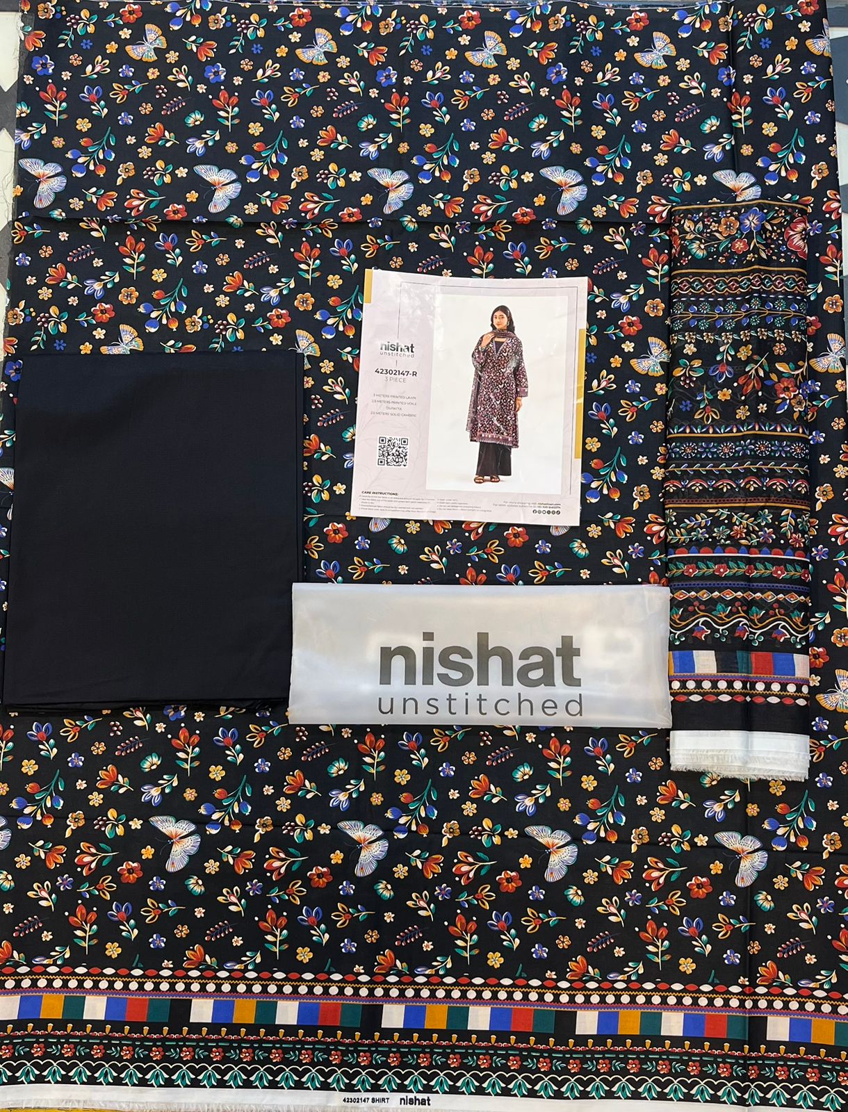 Nisha By Nishat 3pc Unstitched Lawn