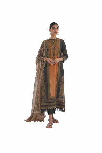 Beige | Sana Safinaz 3pc Unstitched Lawn Suit