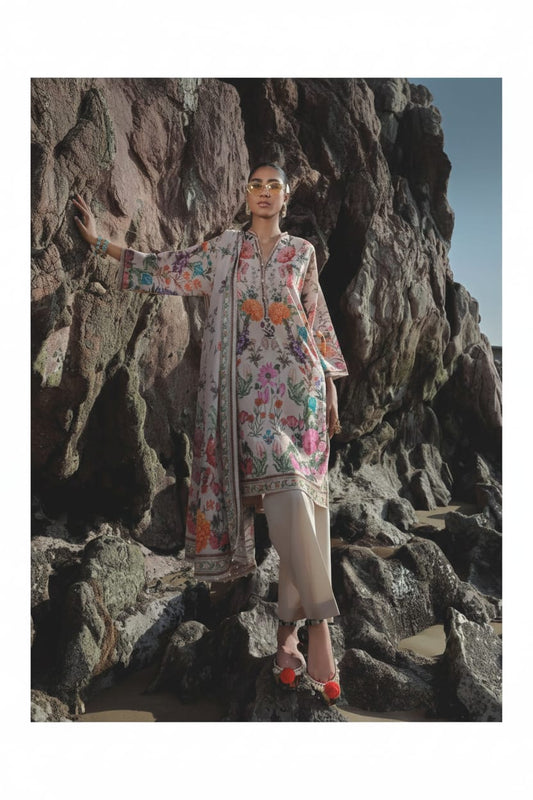 Off-White | Sana Safinaz 3pc Unstitched Lawn Suit
