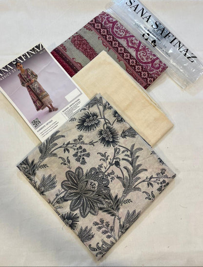Off-White | Sana Safinaz 3pc Unstitched Lawn Suit