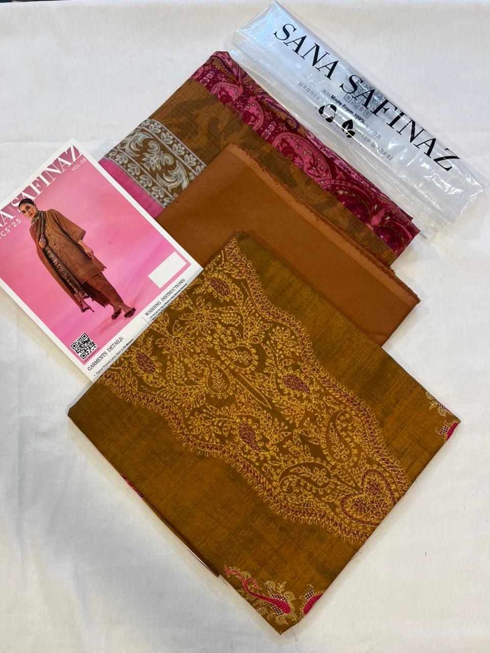 Mustard | Sana Safinaz 3pc Unstitched Lawn Suit