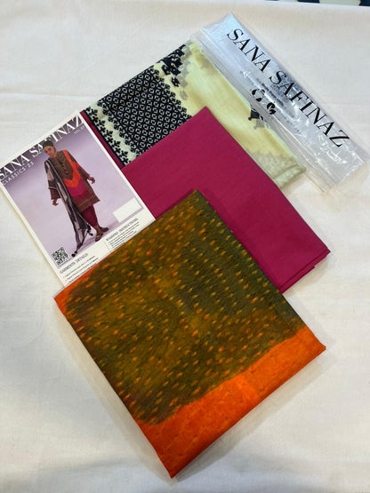 Mehndi Rust Multi | Sana Safinaz 3pc Unstitched Lawn Suit