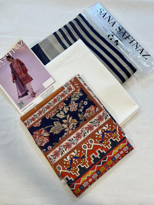 Mustard | Sana Safinaz 3pc Unstitched Lawn Suit