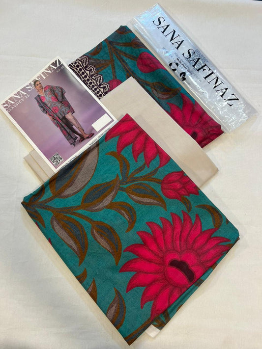 Sea Green | Sana Safinaz 3pc Unstitched Lawn Suit