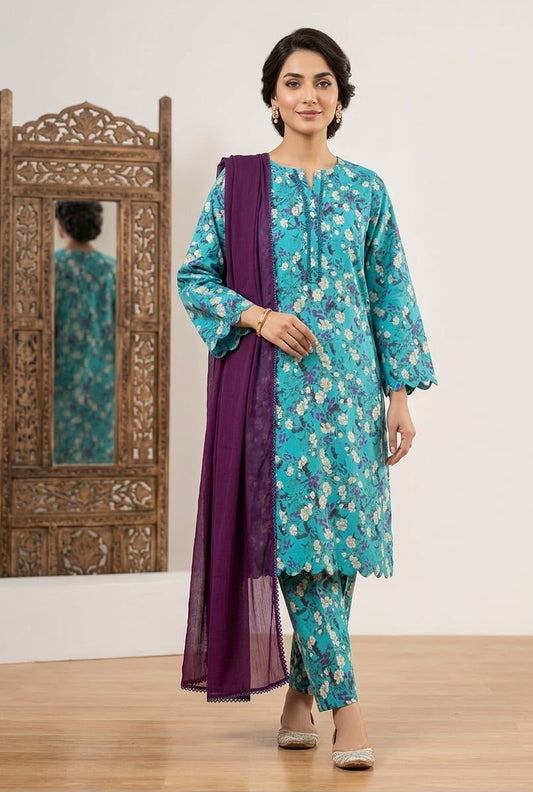 Al Janan 3pc Stitched Lawn