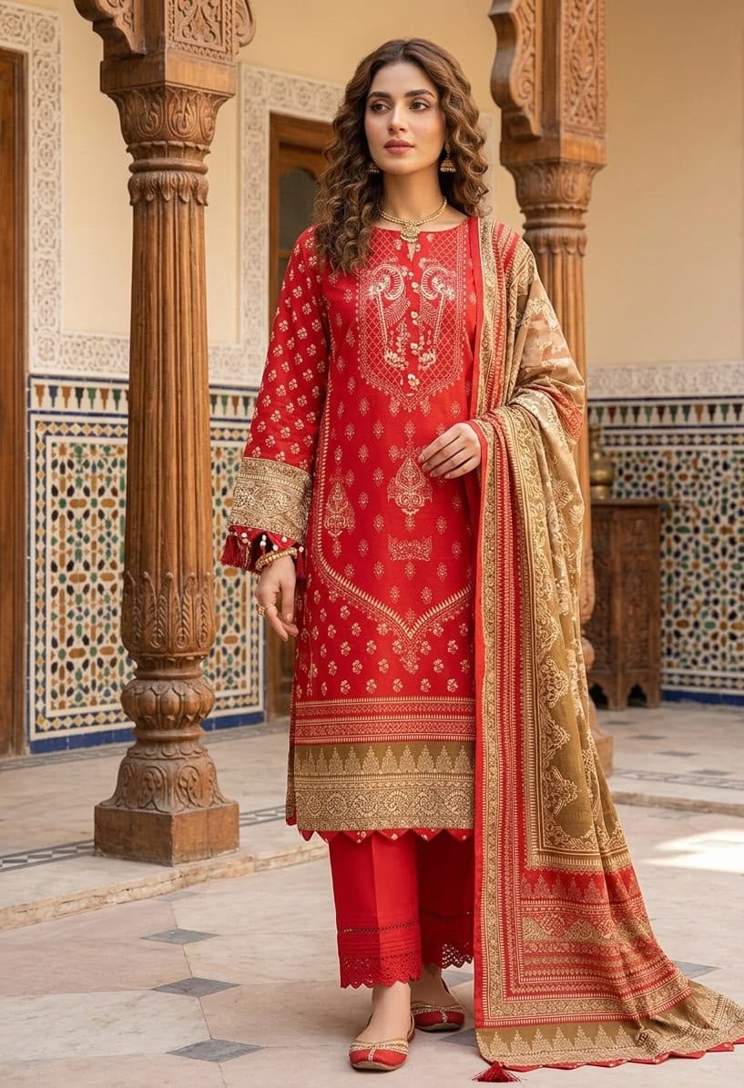 Al Janan 3pc Stitched Lawn