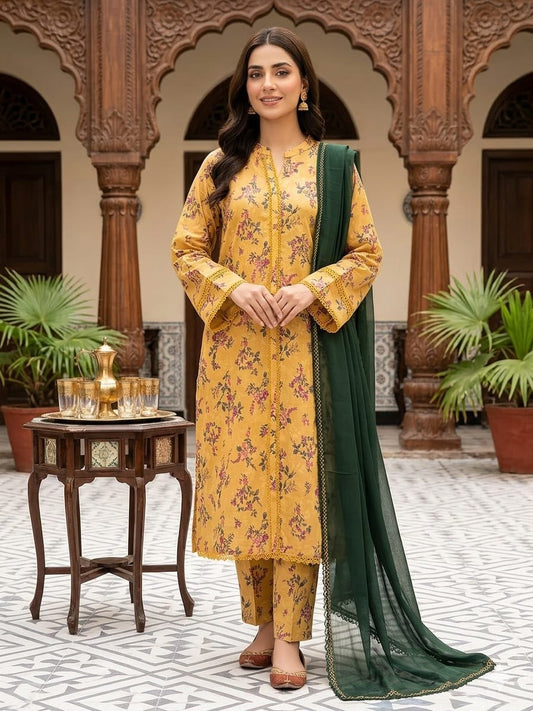 Al Janan 3pc Stitched Lawn