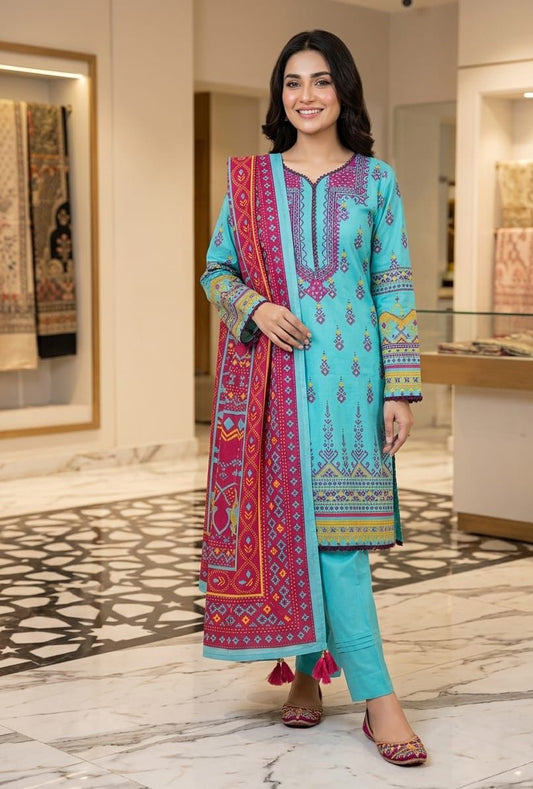 Al Janan 3pc Stitched Lawn