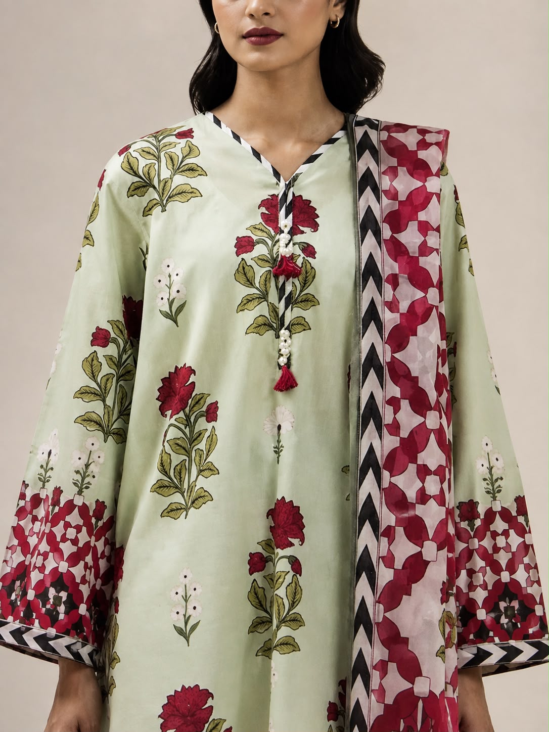 Beechtree Lawn 3pc Unstitched - Pistachio Mint