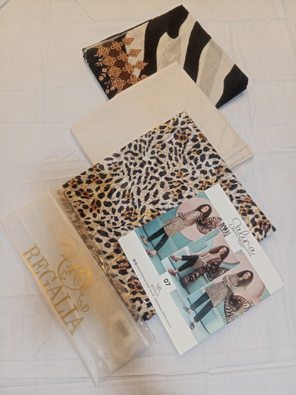 shot of the Salina Mid Summer Cotton Suit Cheetah Print