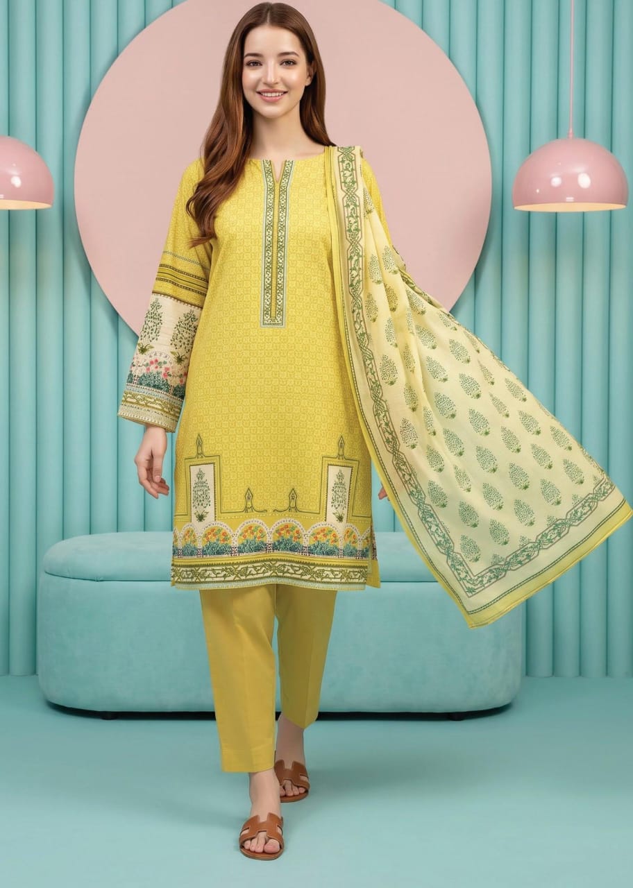 shot of the Salina Mid Summer Cotton Suit Lemon Yellow