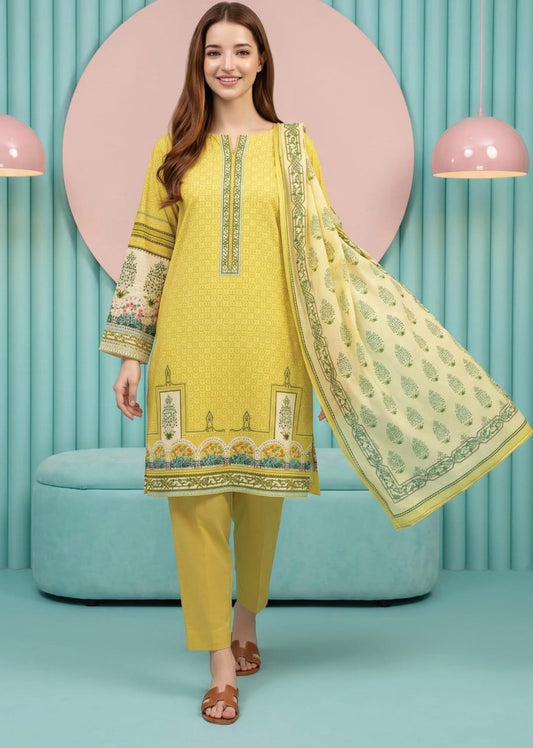 shot of the Salina Mid Summer Cotton Suit Lemon Yellow