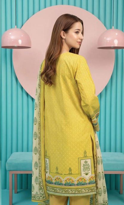 shot of the Salina Mid Summer Cotton Suit Lemon Yellow
