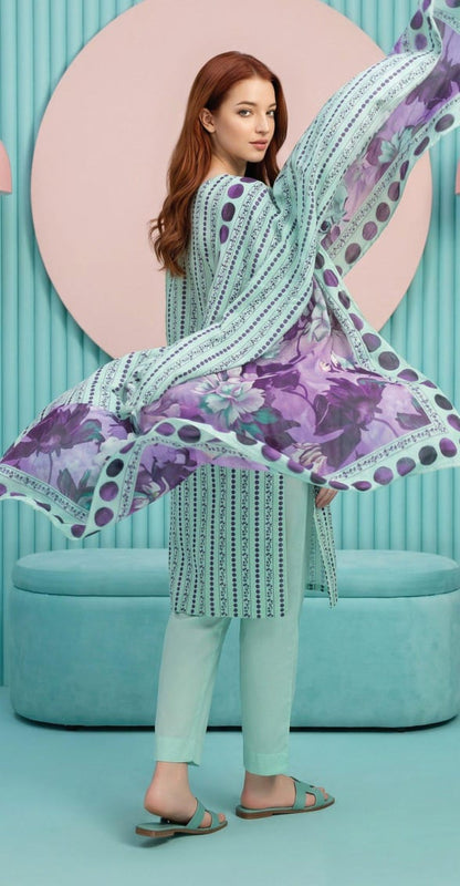 shot of the Salina Mid Summer Cotton Suit Mint Green