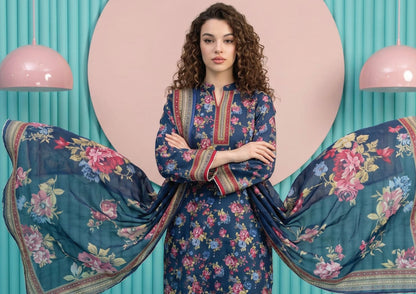 shot of the Salina Mid Summer Cotton Suit Navy Blue