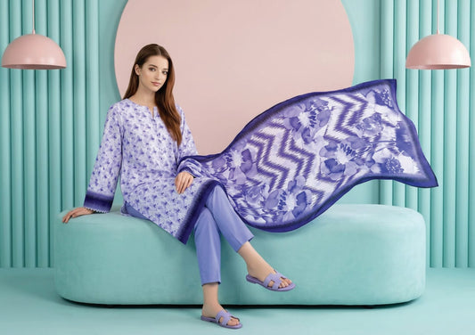 shot of the Salina Mid Summer Cotton Suit Lavender