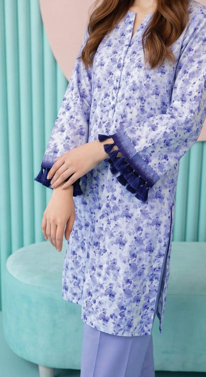 shot of the Salina Mid Summer Cotton Suit Lavender