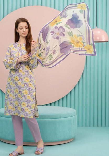shot of the Salina Mid Summer Cotton Suit Pastel Lilac