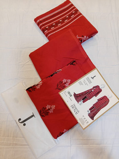 shot of the J. Naqeesh Buna Jacquard Suit Red