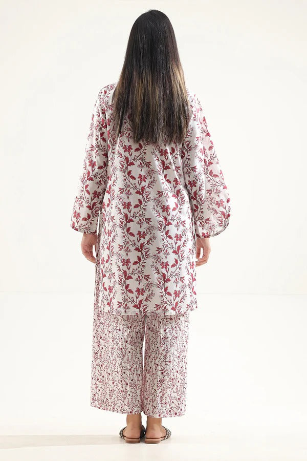 White | Saya 2PC Unstitched Lawn Suit