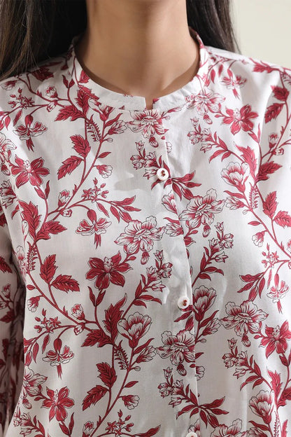 White | Saya 2PC Unstitched Lawn Suit