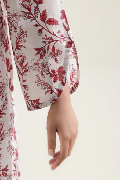 White | Saya 2PC Unstitched Lawn Suit