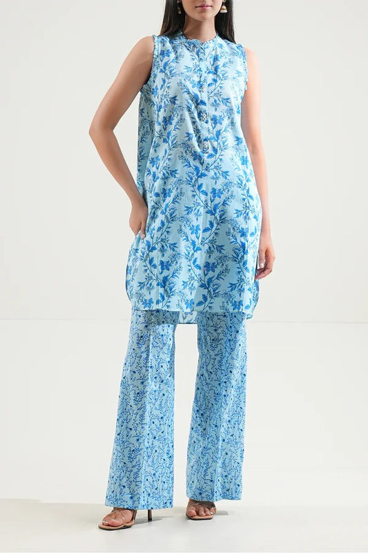 Blue | Saya 2PC Unstitched Lawn Suit