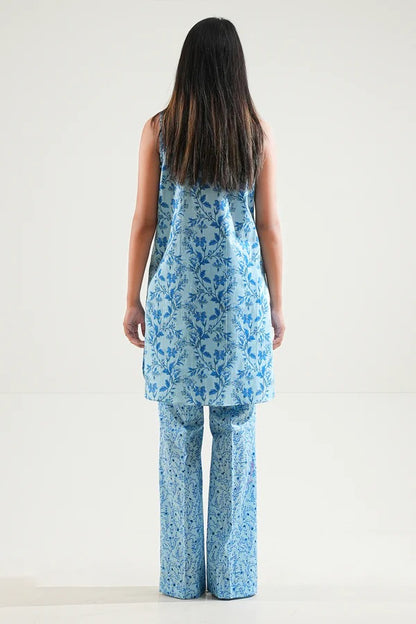 Blue | Saya 2PC Unstitched Lawn Suit