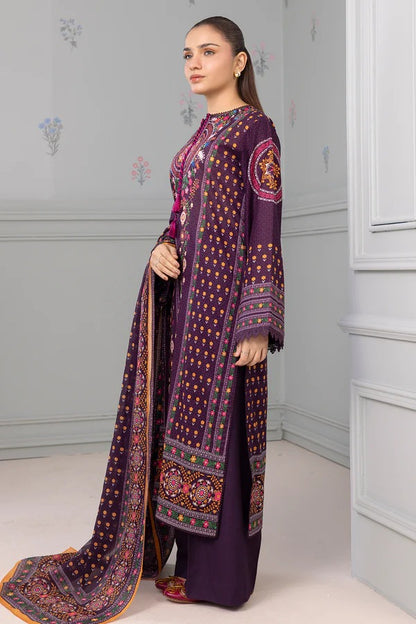 Magenta Zellbury 3pc Unstitched Lawn Suit – Stylish Pakistani Lawn Outfit 2025