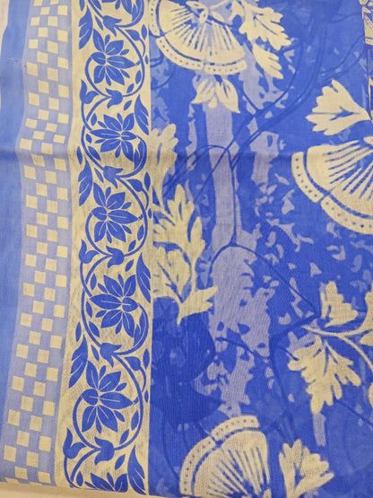 Royal Blue | SAYA 3pc Unstitched Lawn Suit | Brenish