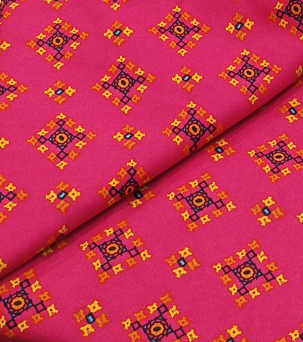 Shocking Pink | Saya 2PC Unstitched Lawn Suit