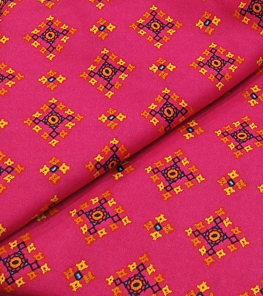 Shocking Pink | Saya 2PC Unstitched Lawn Suit