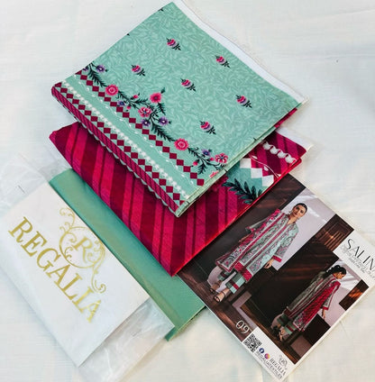 Green | Salina 3pc Unstitched Lawn Collection