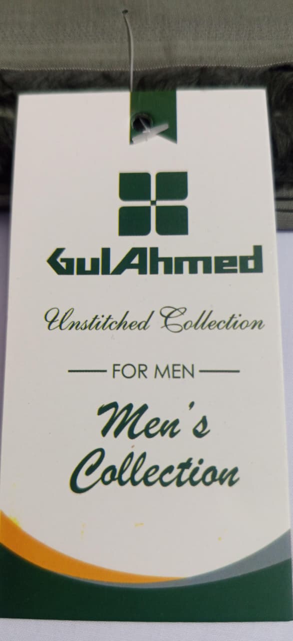 Light Green | Gul Ahmed Men's Unstitched Soft Cotton